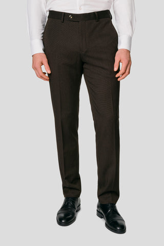 PRESTIGE brunt jakkesæt med striber PRESTIGE