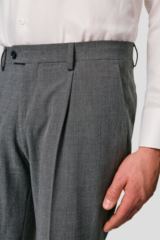 PRESTIGE grå habitbukser med tern MBO