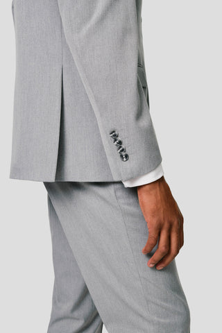 PRESTIGE lysegrå dobbeltradet blazer MBO