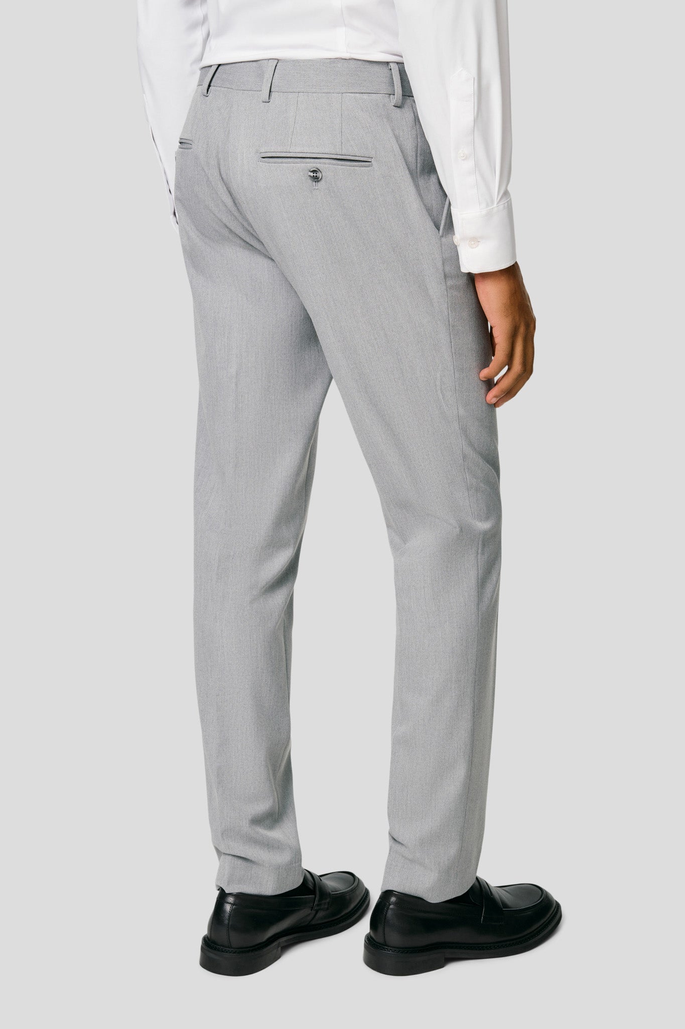 PRESTIGE lysegråt dobbeltradet jakkesæt MBO