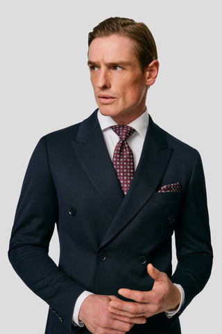PRESTIGE navy dobbeltradet blazer MBO