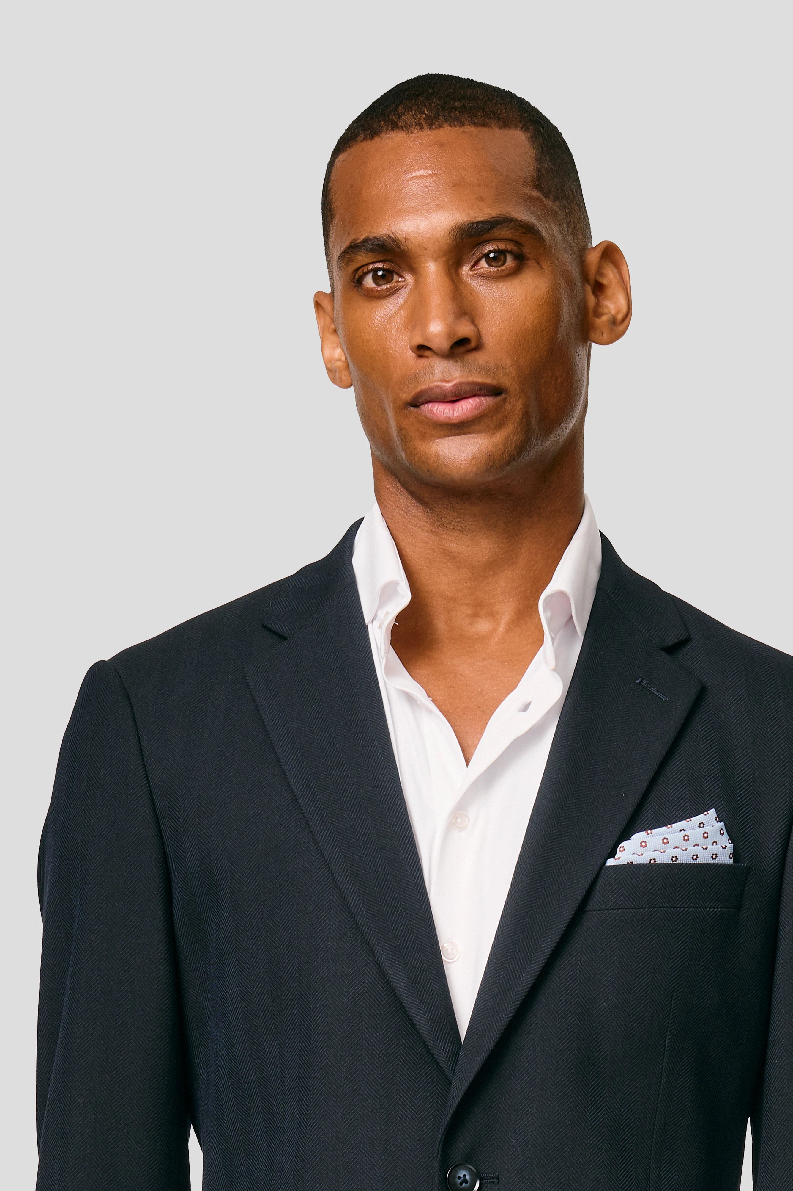 PRESTIGE navy jakkesæt med sildeben PRESTIGE