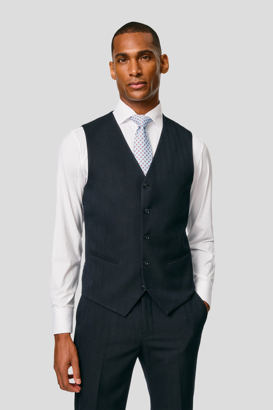 PRESTIGE navy vest med sildeben MBO