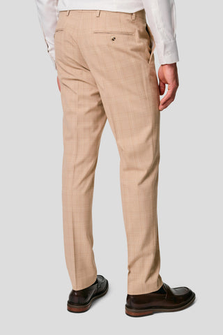 PRESTIGE sand three-piece jakkesæt med tern PRESTIGE