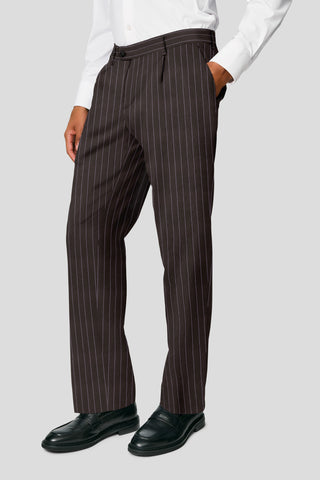 PRESTIGE sorte habitbukser med nålestriber MBO