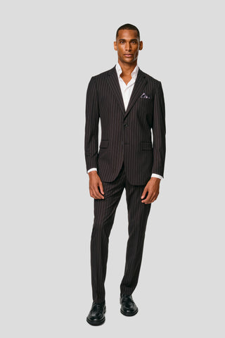 PRESTIGE sorte habitbukser med nålestriber MBO