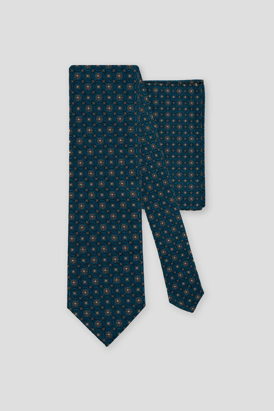 Slips & lommekluds pakke (Petrol blomstret) suitclub.dk