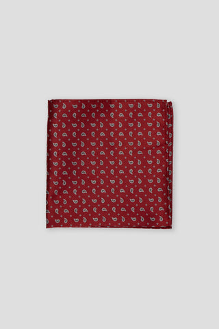 Rødt dråbemønstret lommeklud PVD