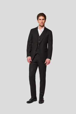 PRESTIGE sort three-piece jakkesæt MBO