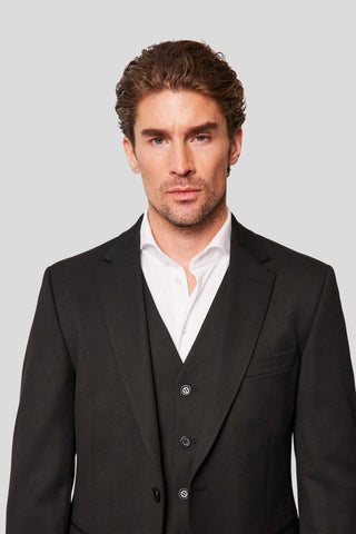 PRESTIGE sort three-piece jakkesæt MBO