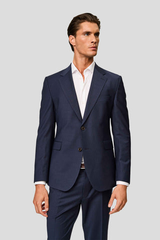 PREMIUM navy blazer med nålestriber MBO