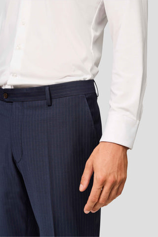 PREMIUM navy jakkesæt med nålestriber PREMIUM