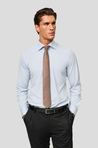 Signatur performance skjorte blå slim Shirtmakers