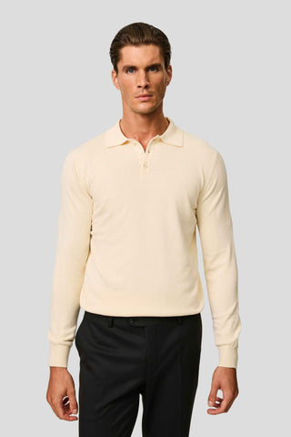 Off-white langærmet polo HVIID