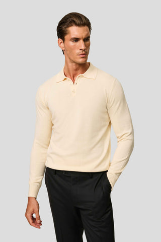 Off-white langærmet polo HVIID