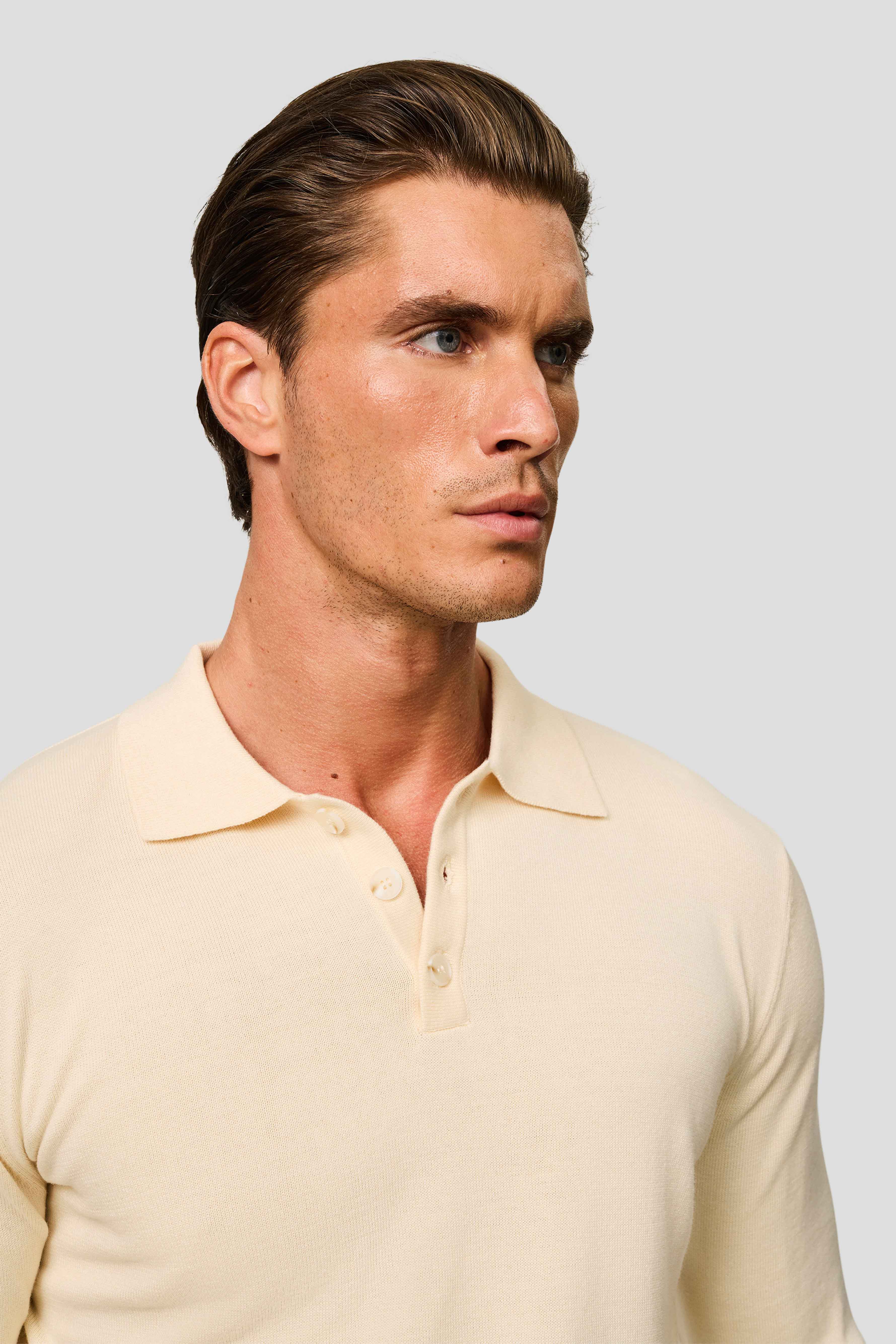 Off-white langærmet polo HVIID