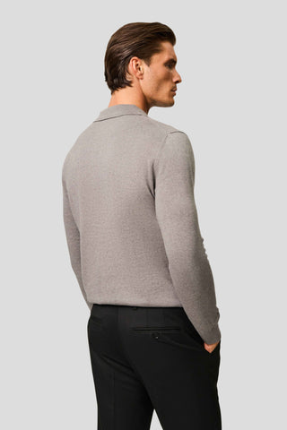 Grå langærmet polo HVIID