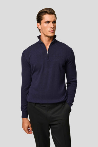 Navy half-zip striktrøje HVIID