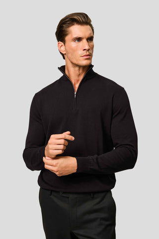 Sort half-zip striktrøje HVIID