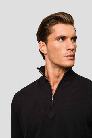 Sort half-zip striktrøje HVIID