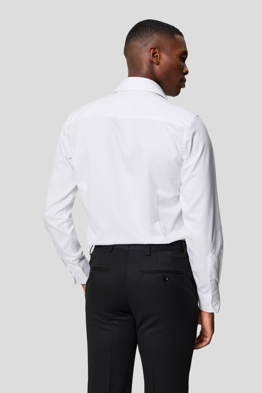 Signatur poplin skjorte hvid slim Shirtmakers