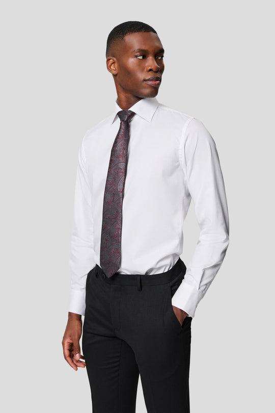 Signatur poplin skjorte hvid slim Shirtmakers
