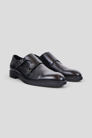 Sort dobbelt monk strap sko Ahler