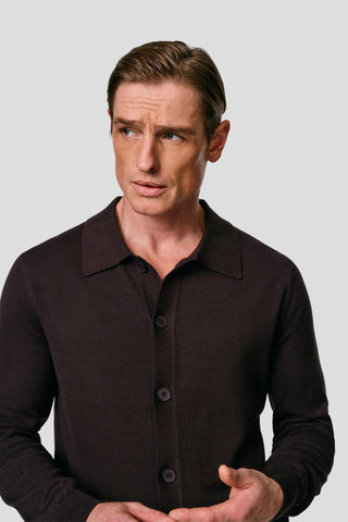 Brun polo cardigan HVIID