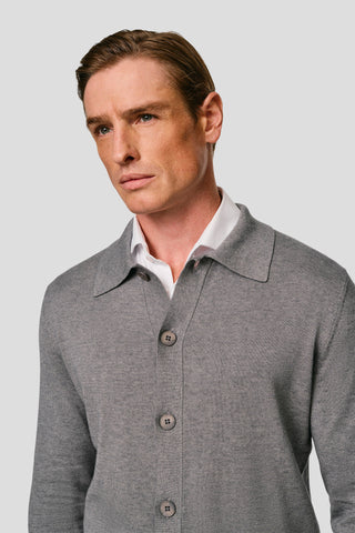 Grå polo cardigan HVIID