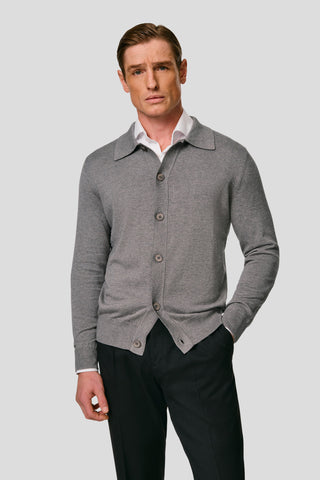 Grå polo cardigan HVIID