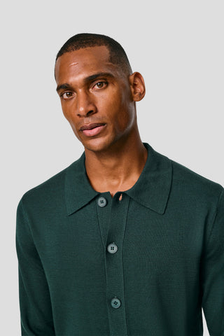 Mørkegrøn polo cardigan HVIID