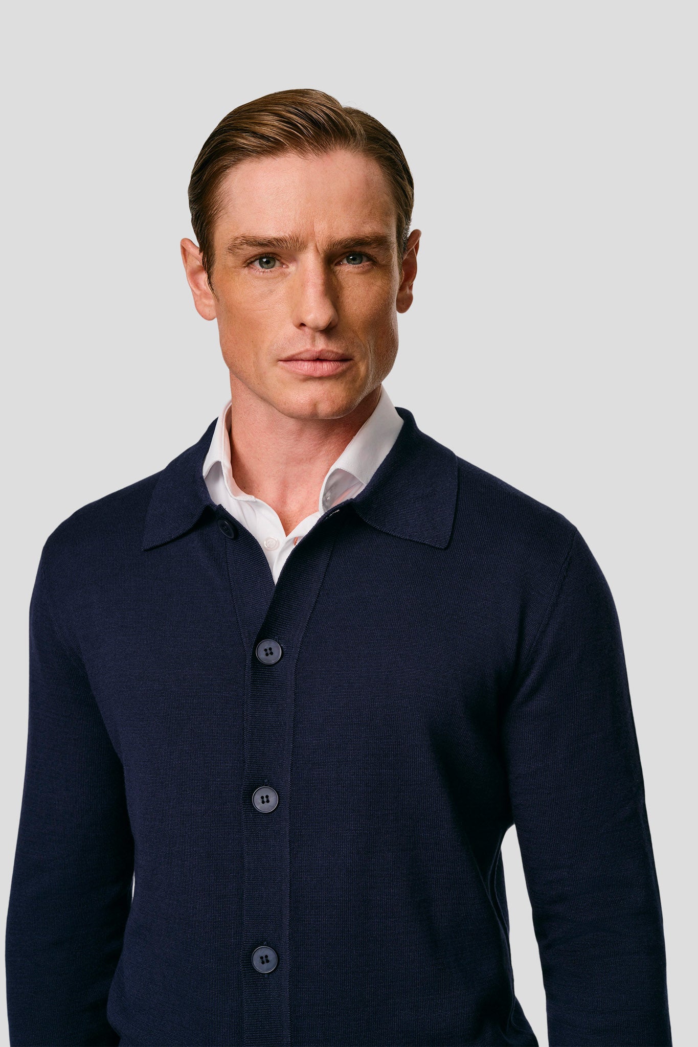 Navy polo cardigan HVIID