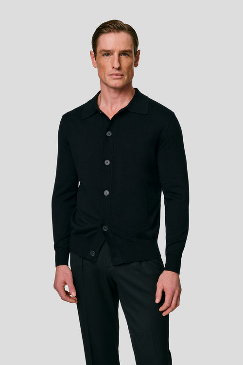 Sort polo cardigan