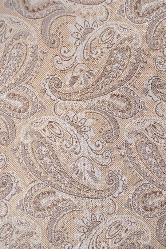 Champagne paisley lommeklud PVD