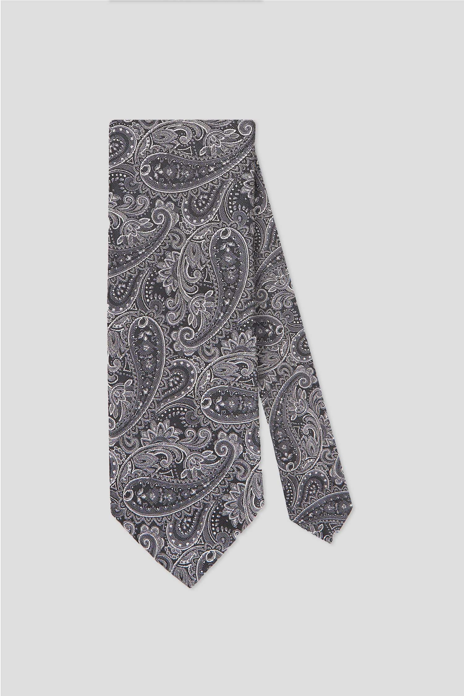 Sort & hvidt paisley slips PVD