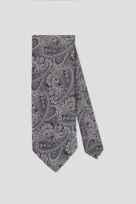 Sort & hvidt paisley slips