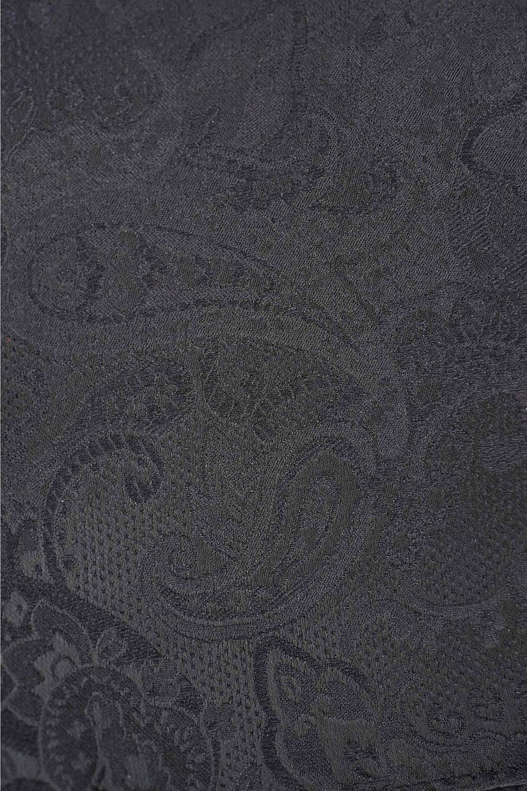 Sort paisley lommeklud PVD