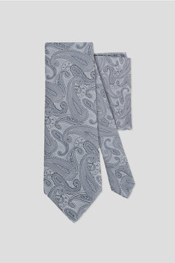 Slips & lommekluds pakke (Sølv paisley)