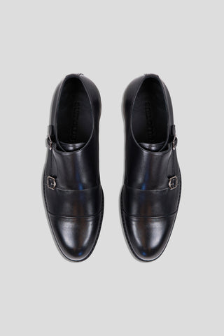 Sort dobbelt monk strap sko Ahler