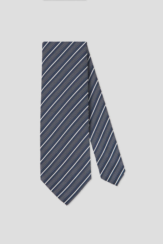 Navy & hvid stribet slips PVD