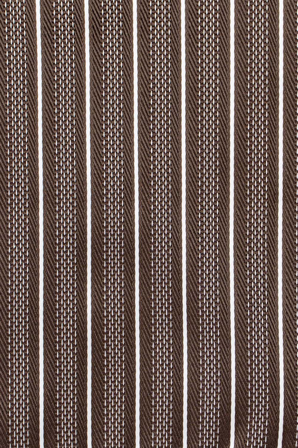 Brunt & hvid stribet slips PVD