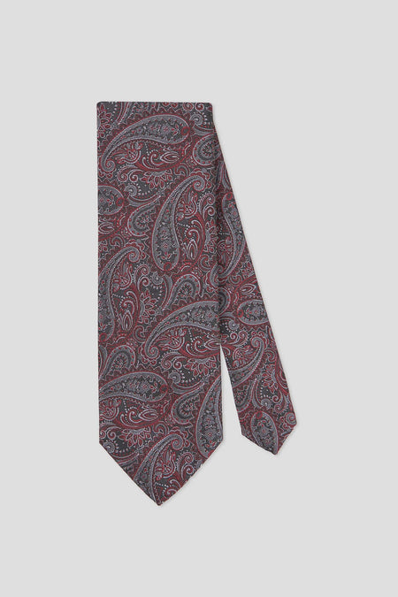 Sort & rød paisley slips