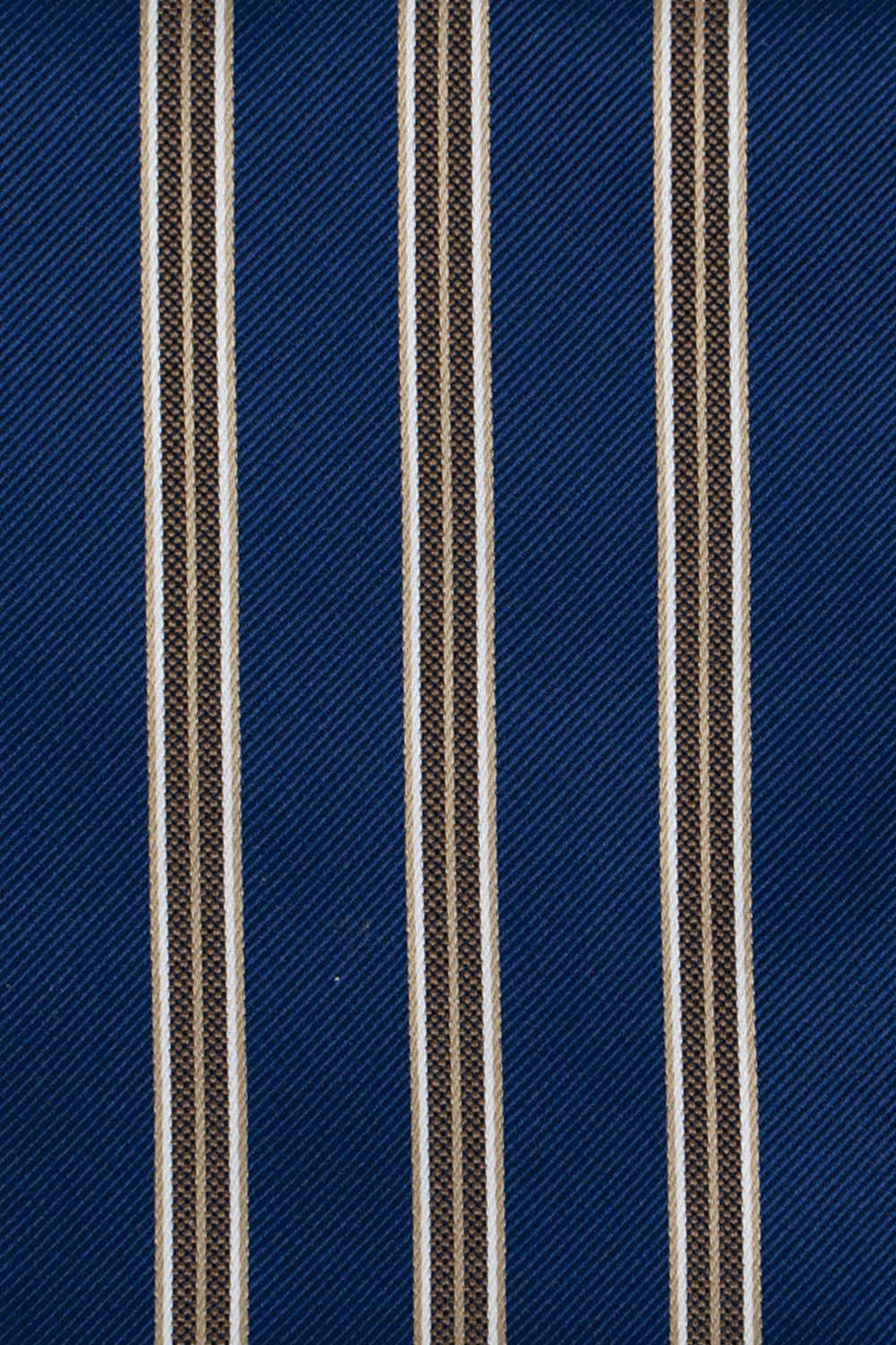 Blå & champagne stribet slips PVD