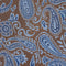 Slips & lommekluds pakke(Brun & blå paisley)