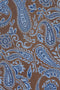 Slips & lommekluds pakke(Brun & blå paisley)