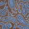 Brun & blå paisley slips