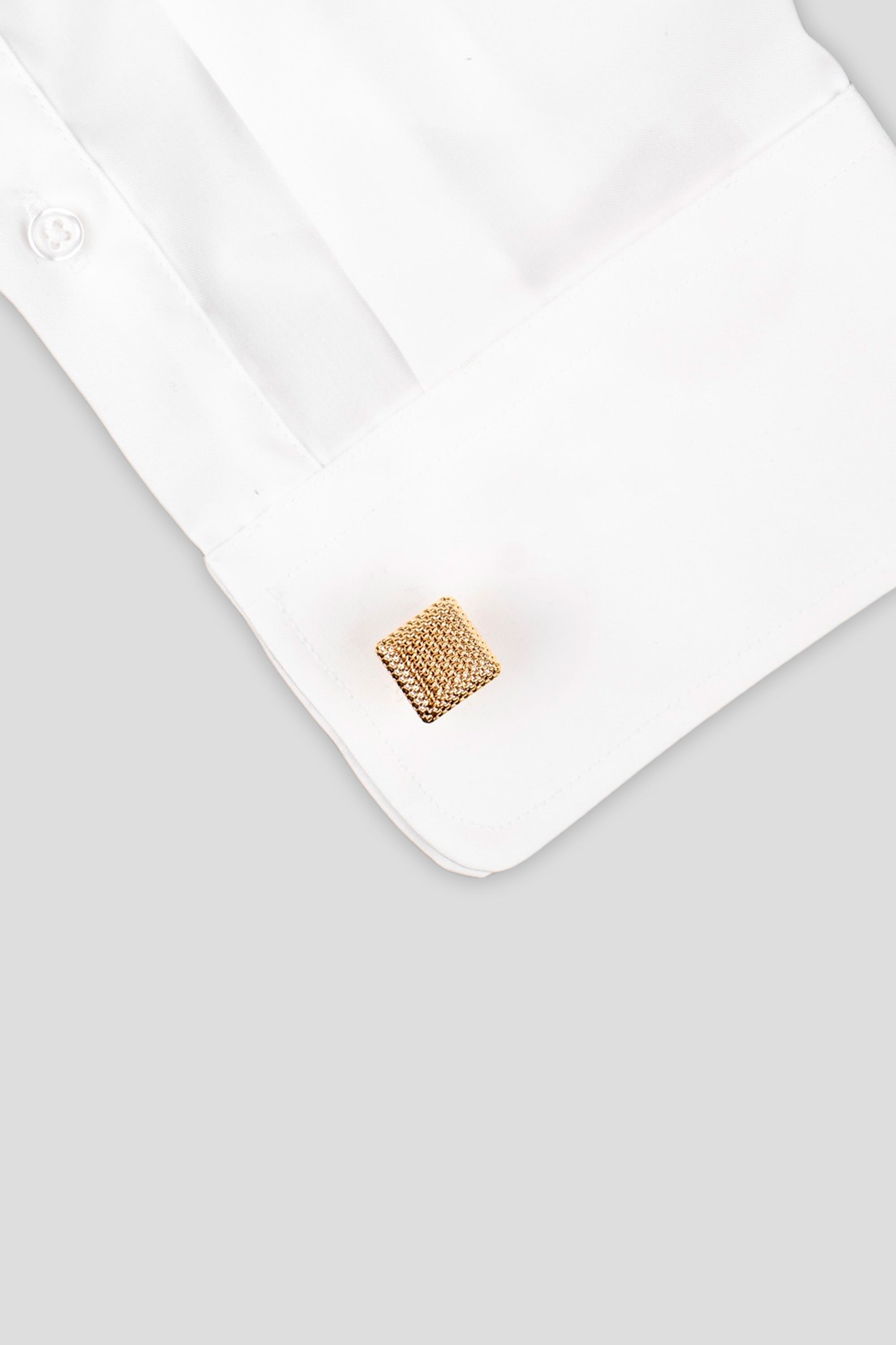 Afrundet mønstret guld manchetknapper PVD