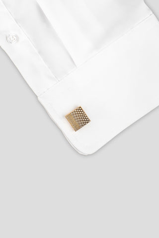 Mønstrede guld manchetknapper PVD