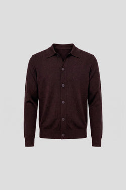 Brun polo cardigan