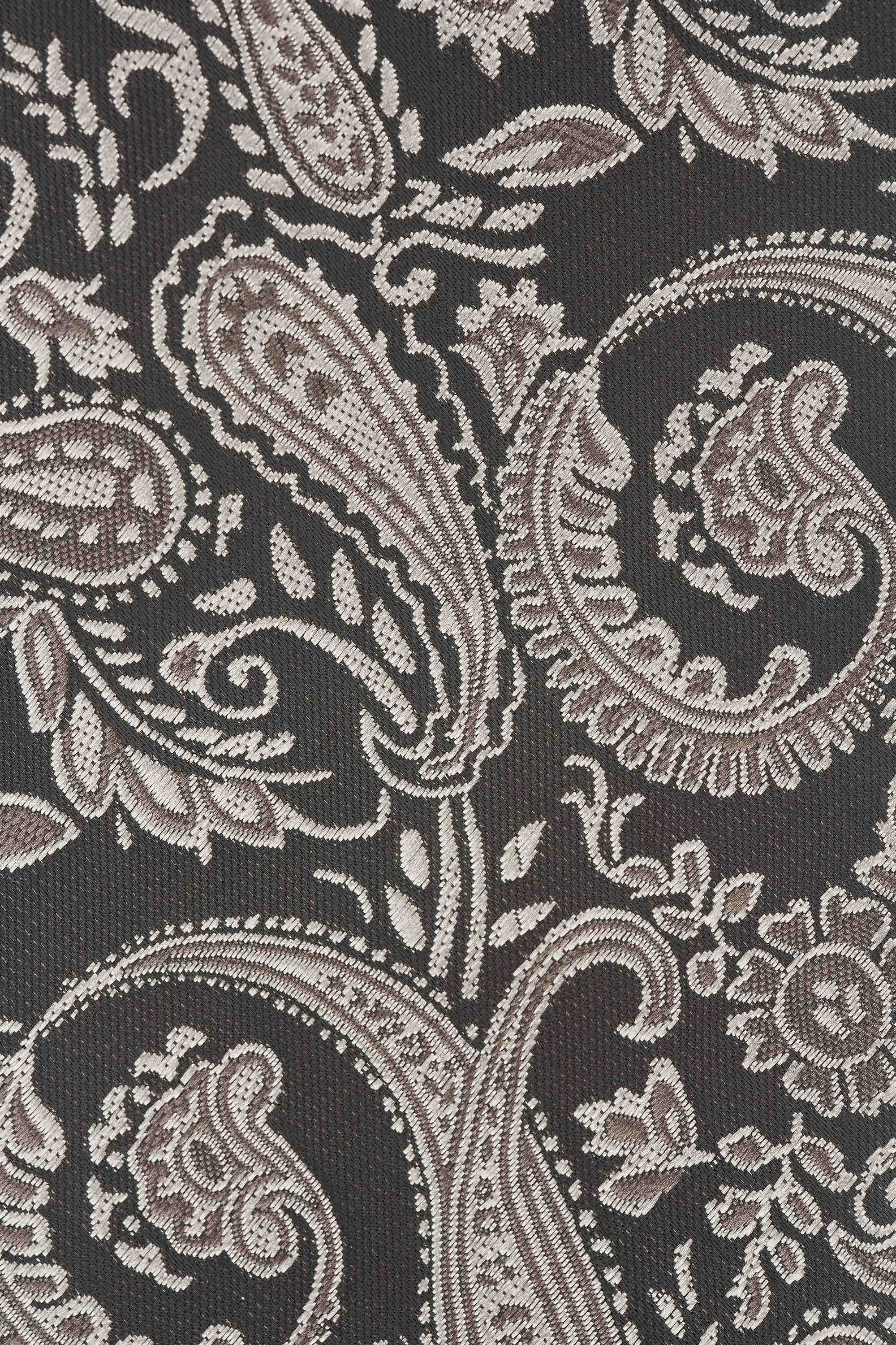 Sort & beige paisley lommeklud PVD